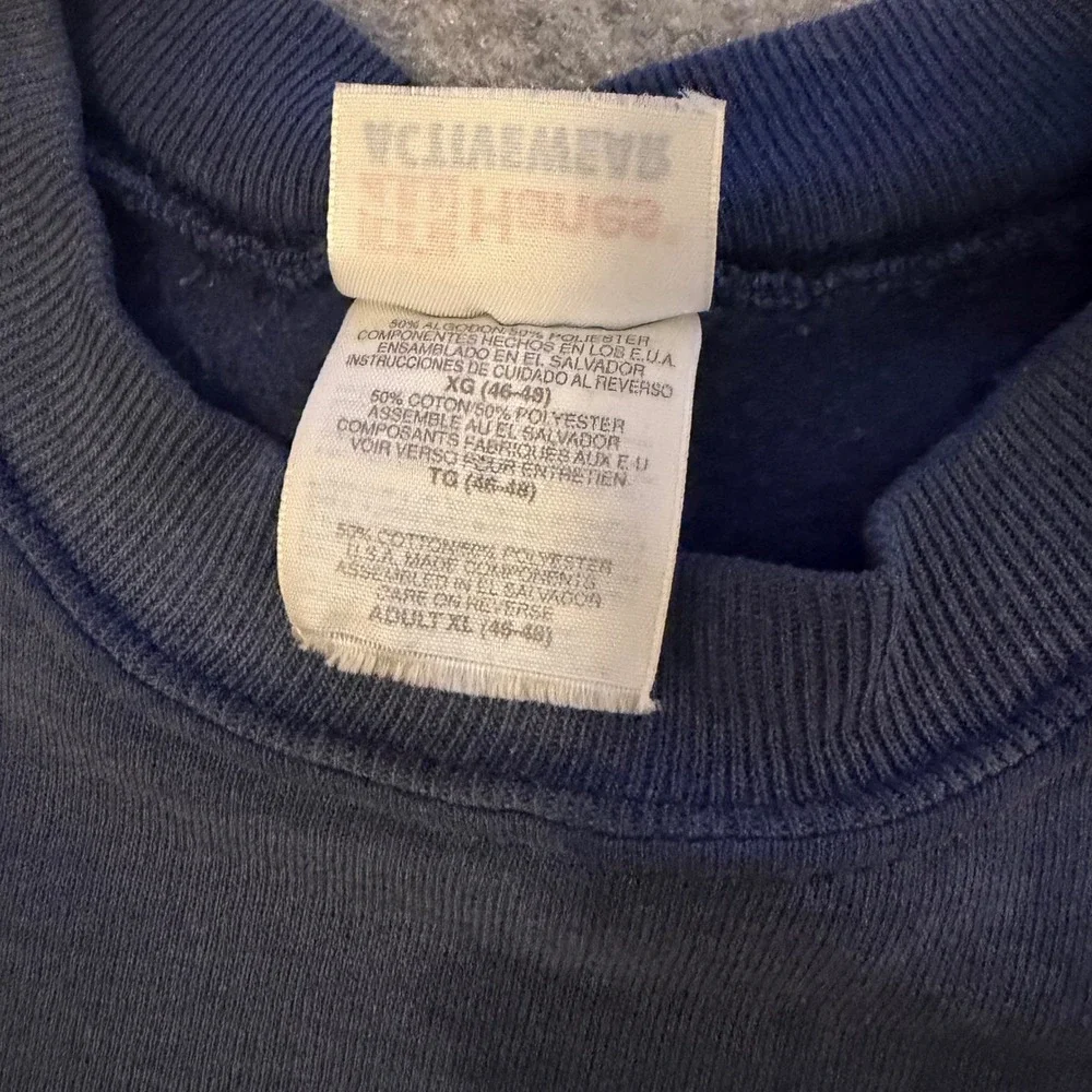 Vintage Y2K Faded Hanes Crewneck Sweatshirt Cut Sleeves Shirt Adult XL - Picture 4 of 12